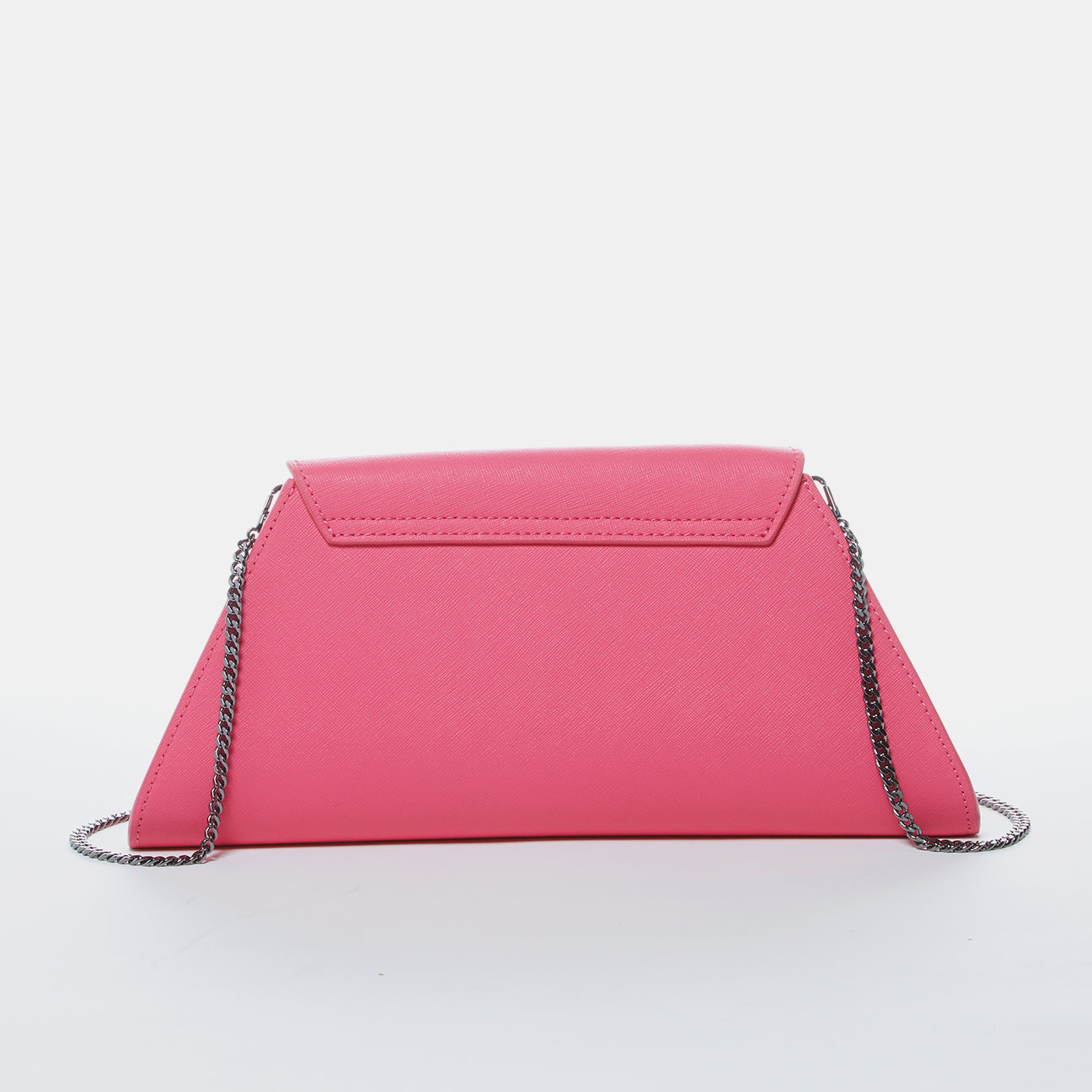 Angelica Hot Pink Leather Clutch