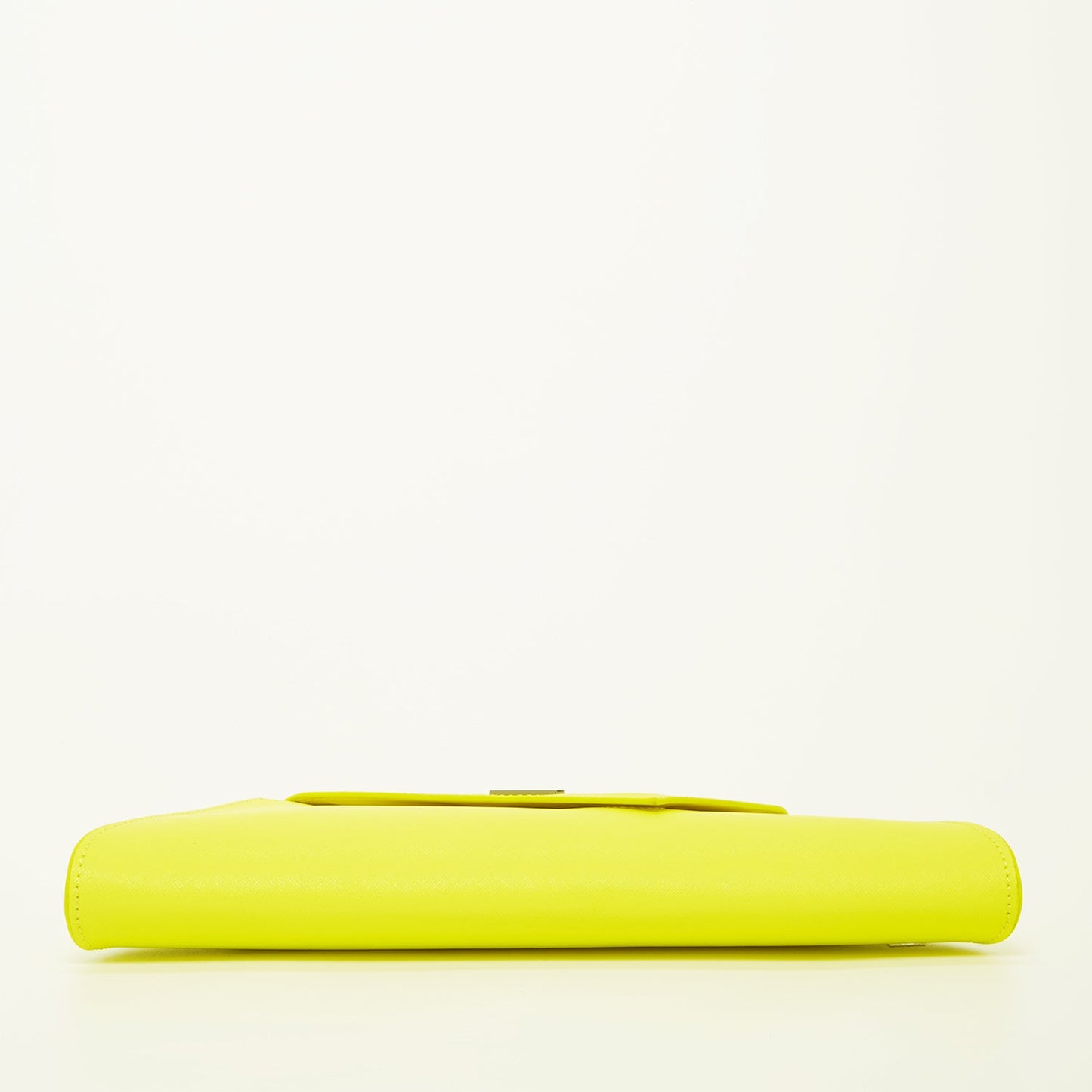 Angelica Electric Yellow Leather Clutch