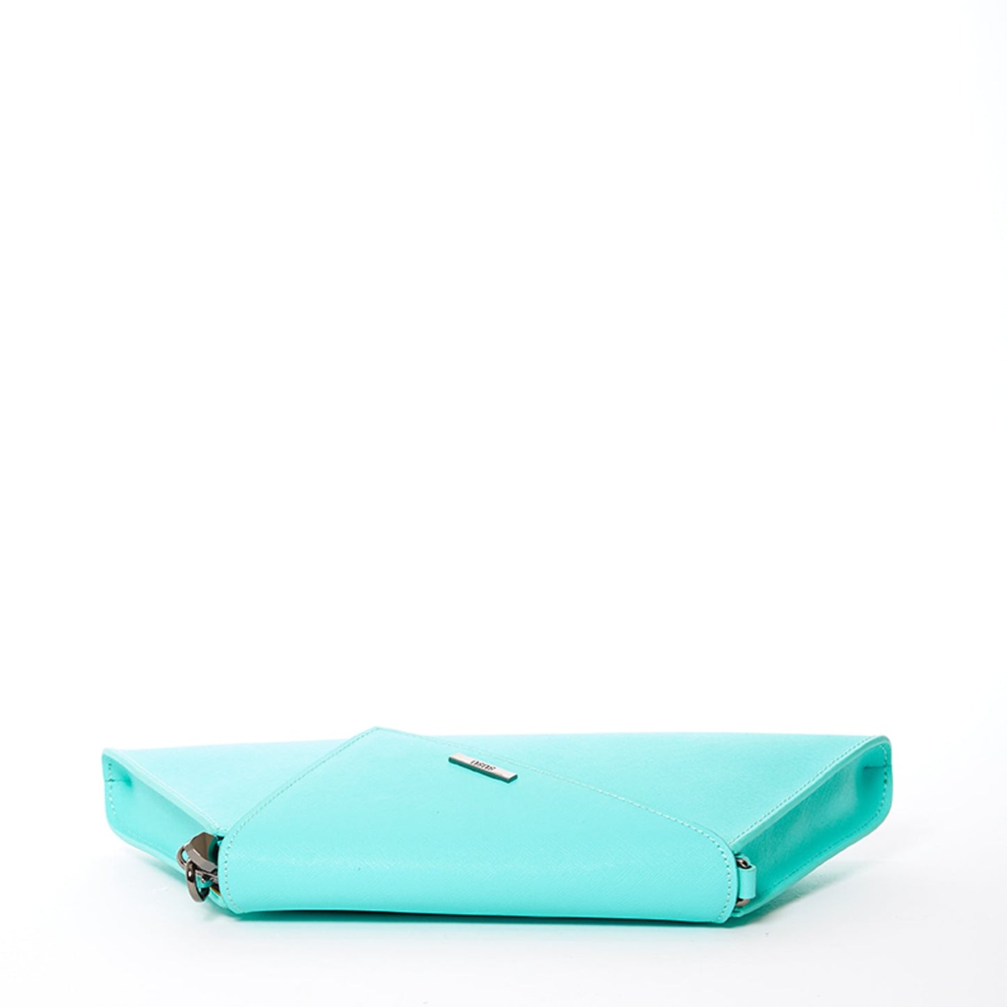 Angelica Turquoise Leather Clutch