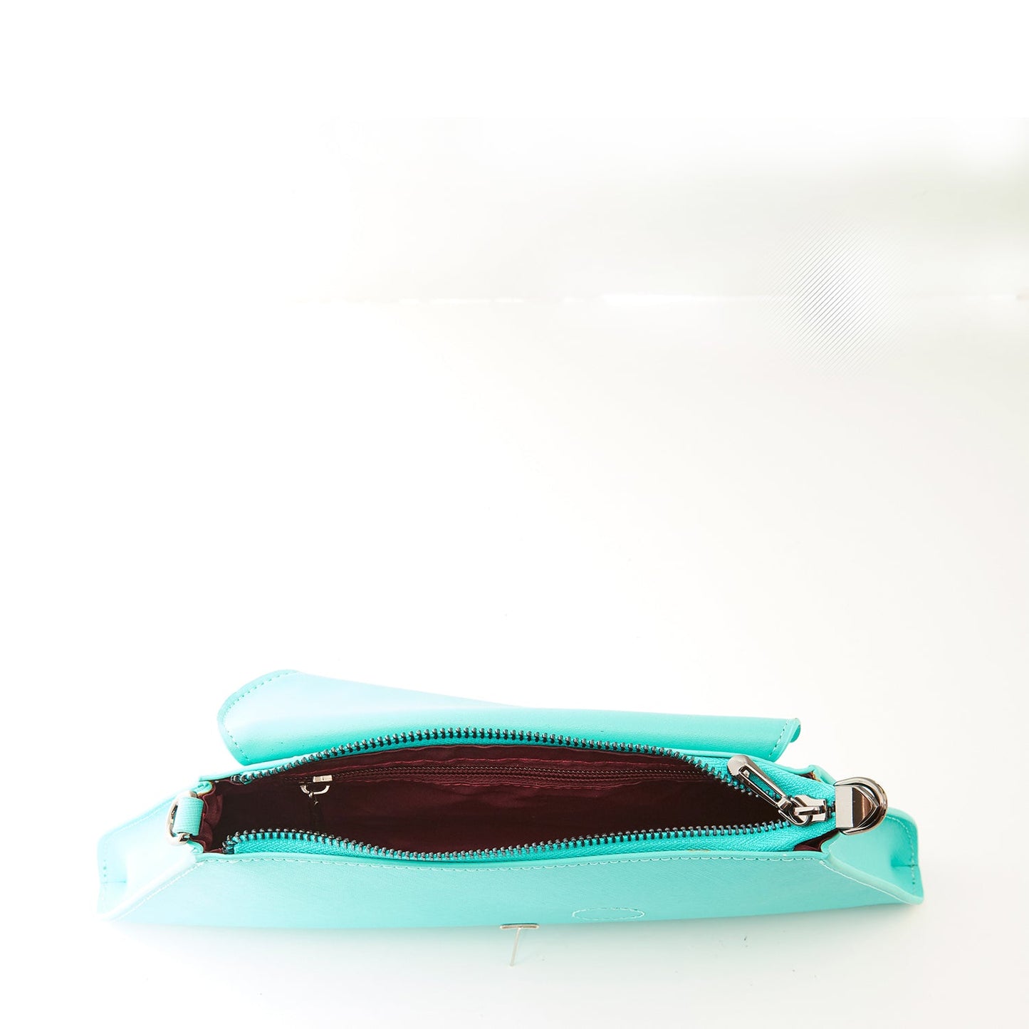 Angelica Turquoise Leather Clutch