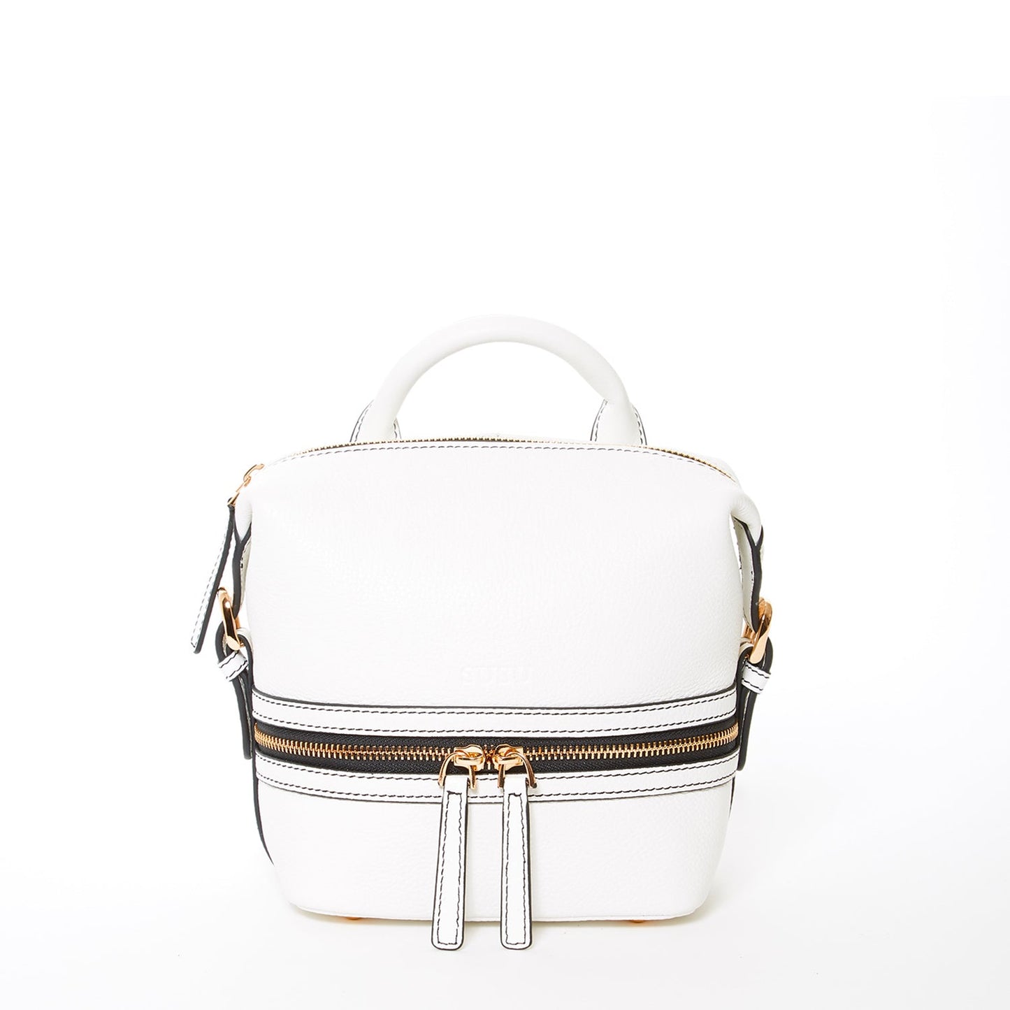 Ashley White Mini Leather Backpack