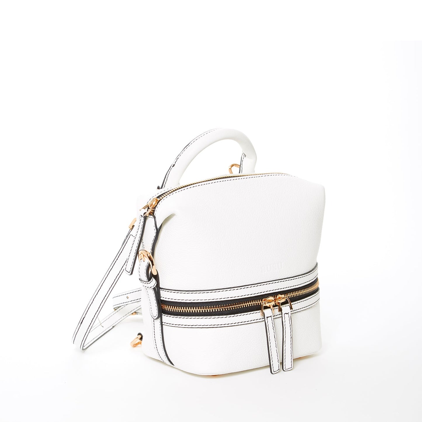 Ashley White Mini Leather Backpack