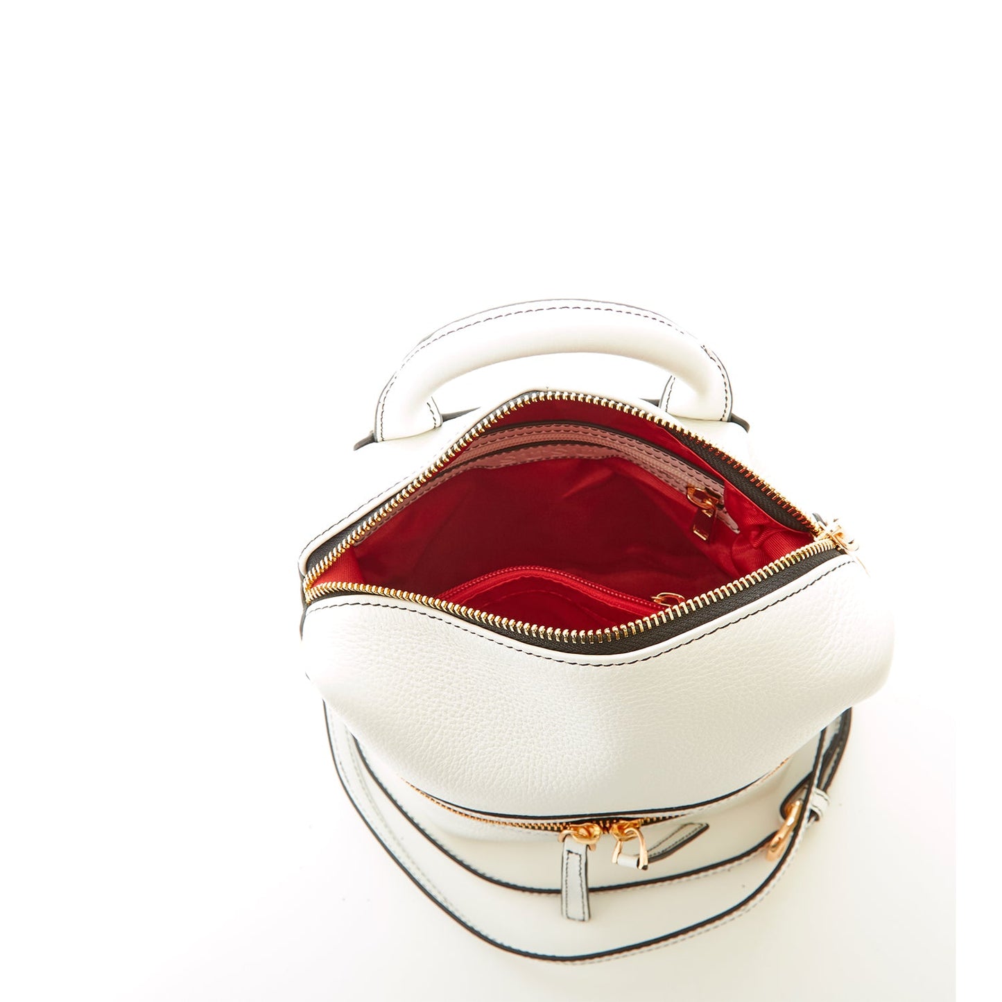 Ashley White Mini Leather Backpack