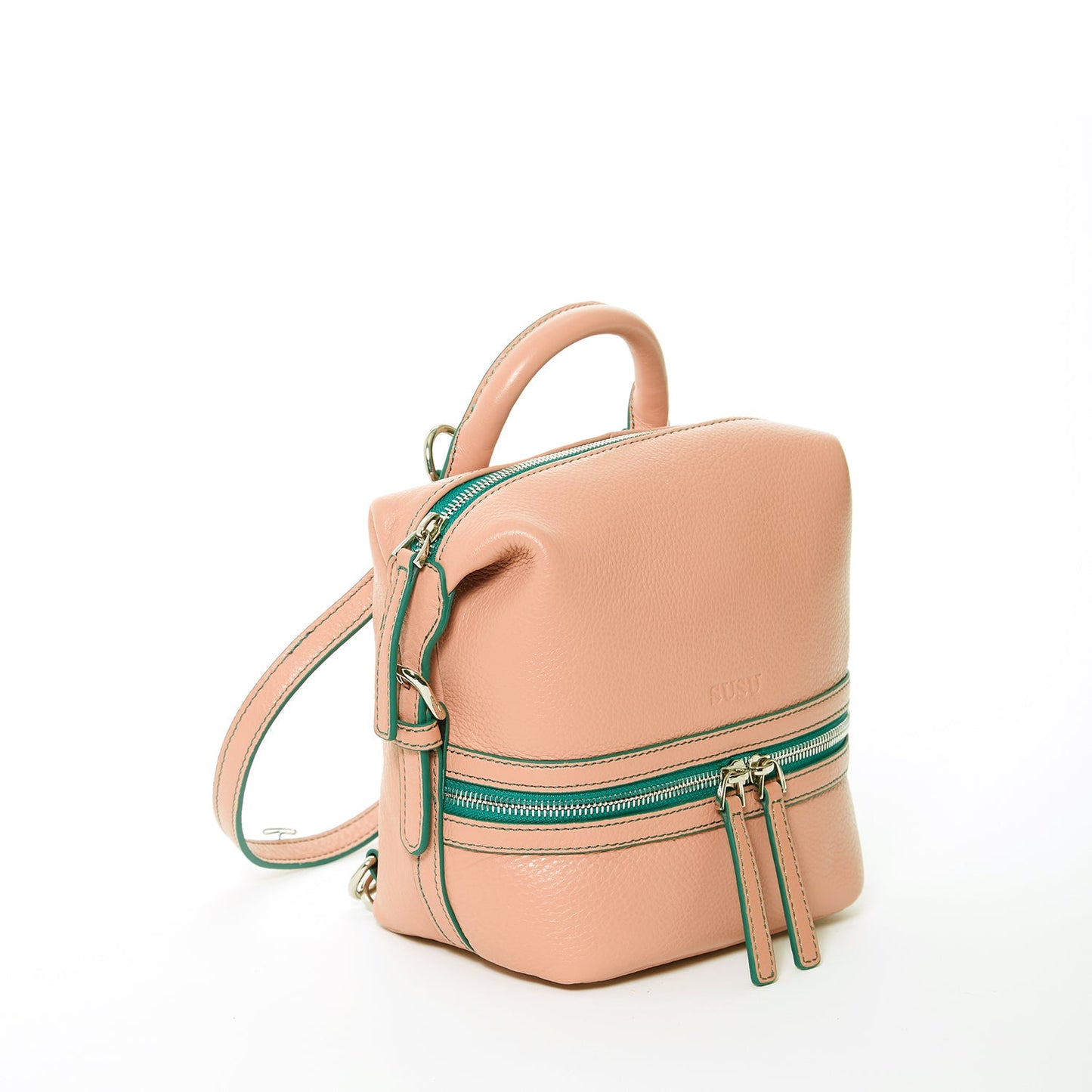 Ashley Pink Mini Leather Backpack