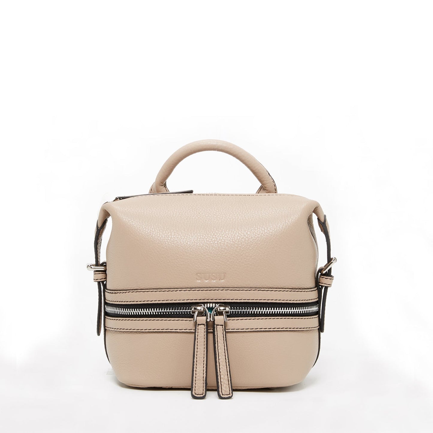 Ashley Beige Mini Leather Backpack