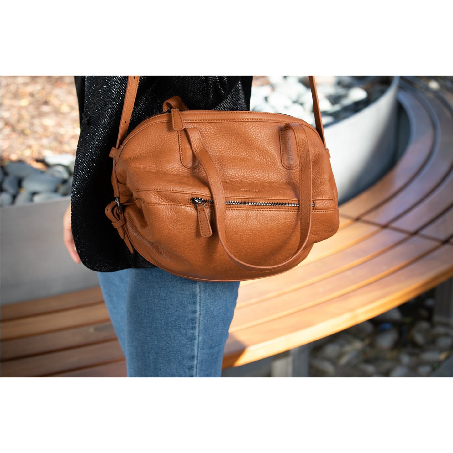 Catherine Brown Leather Satchel