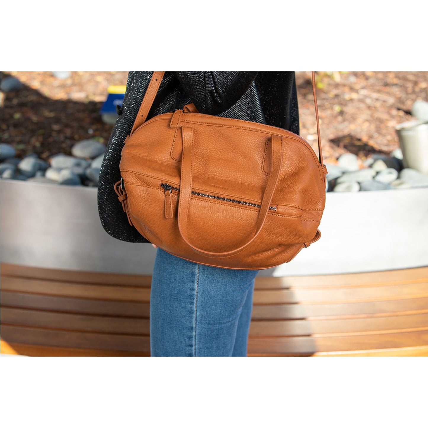 Catherine Brown Leather Satchel