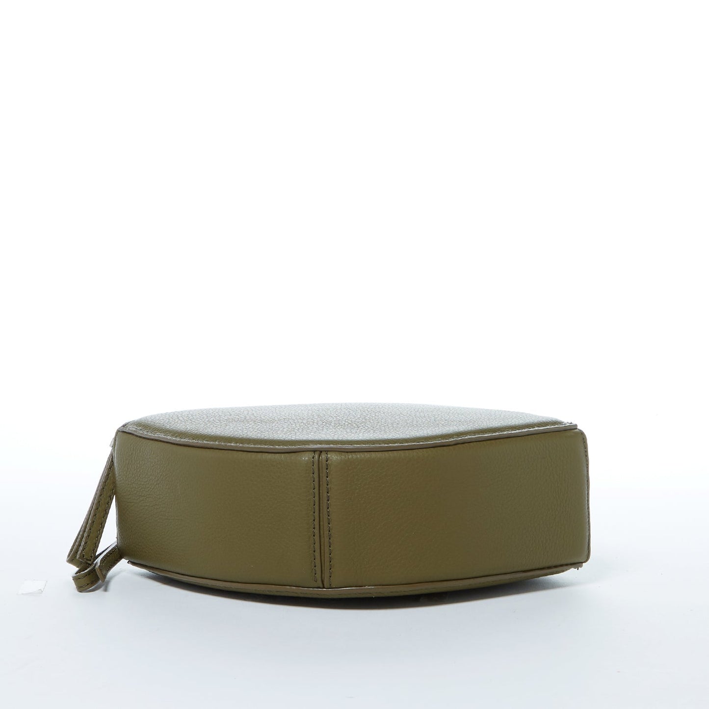 Kiss Olive Green Circle Leather Crossbody Bag