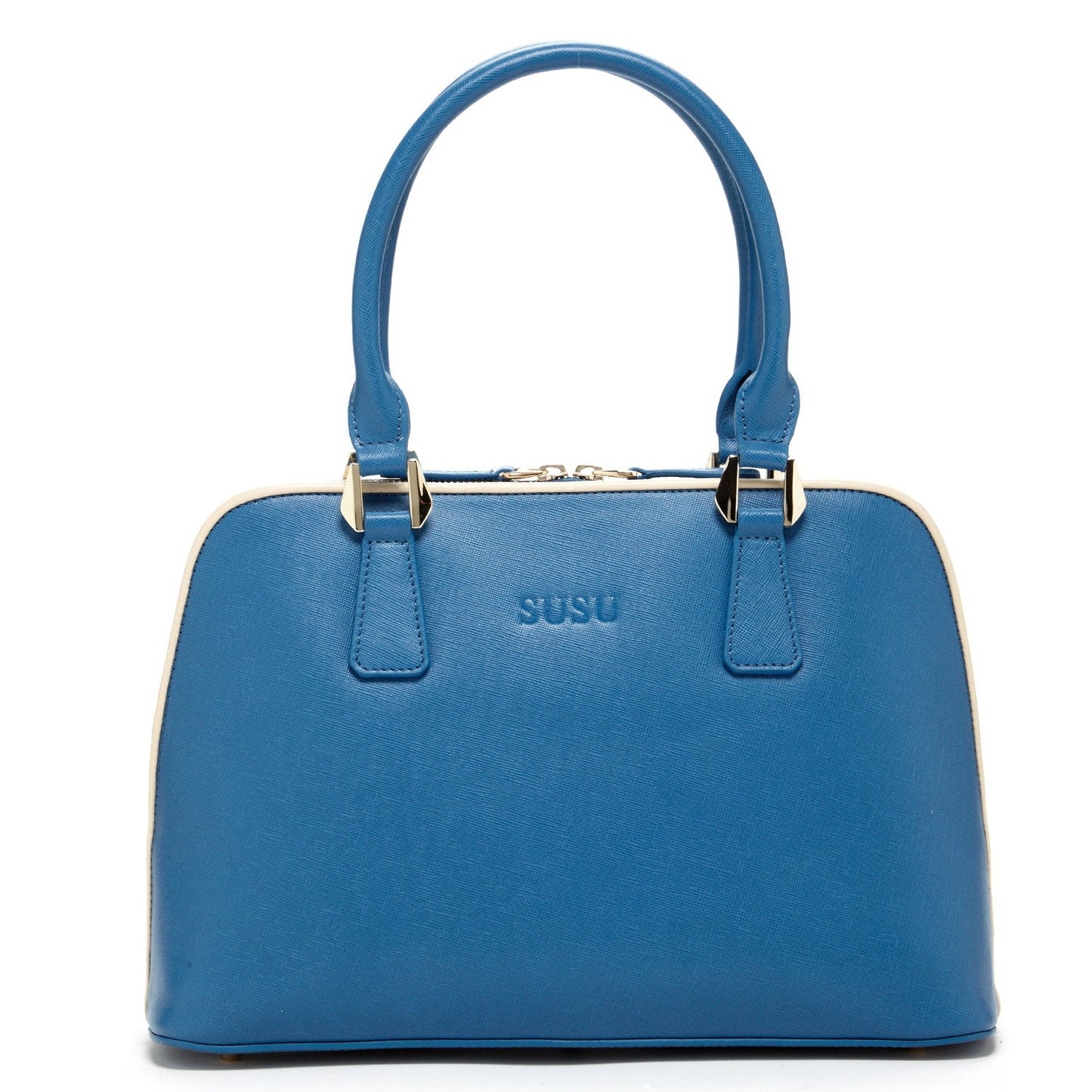 Melissa Blue Saffiano Satchel