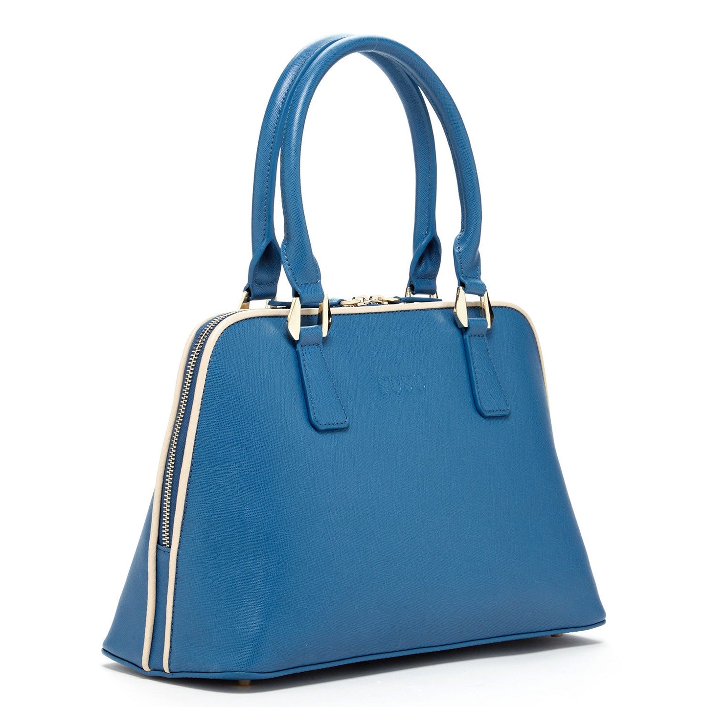 Melissa Blue Saffiano Satchel