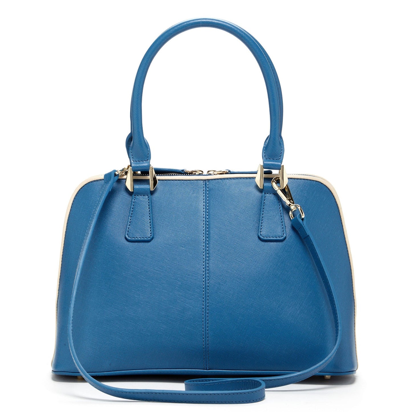 Melissa Blue Saffiano Satchel