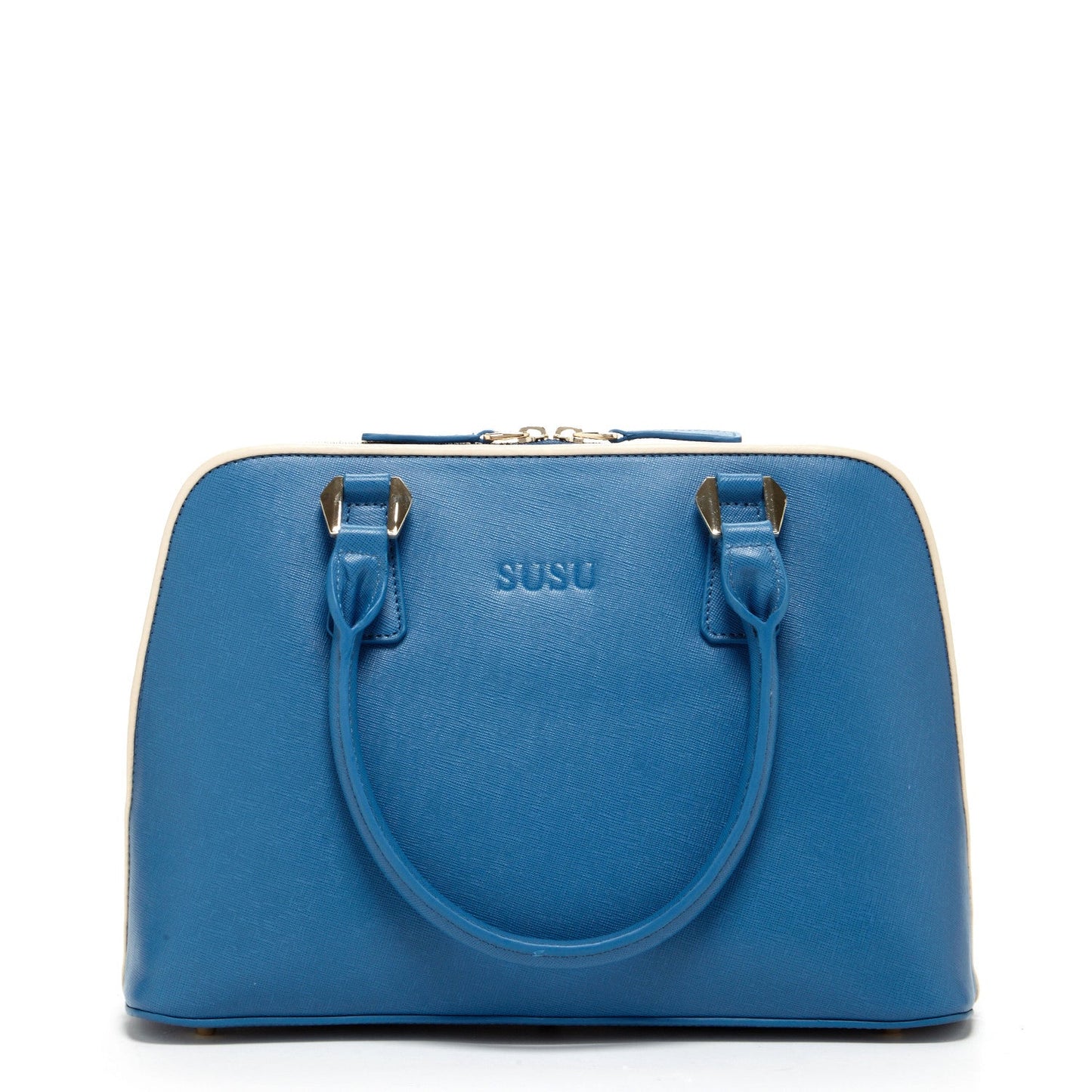 Melissa Blue Saffiano Satchel