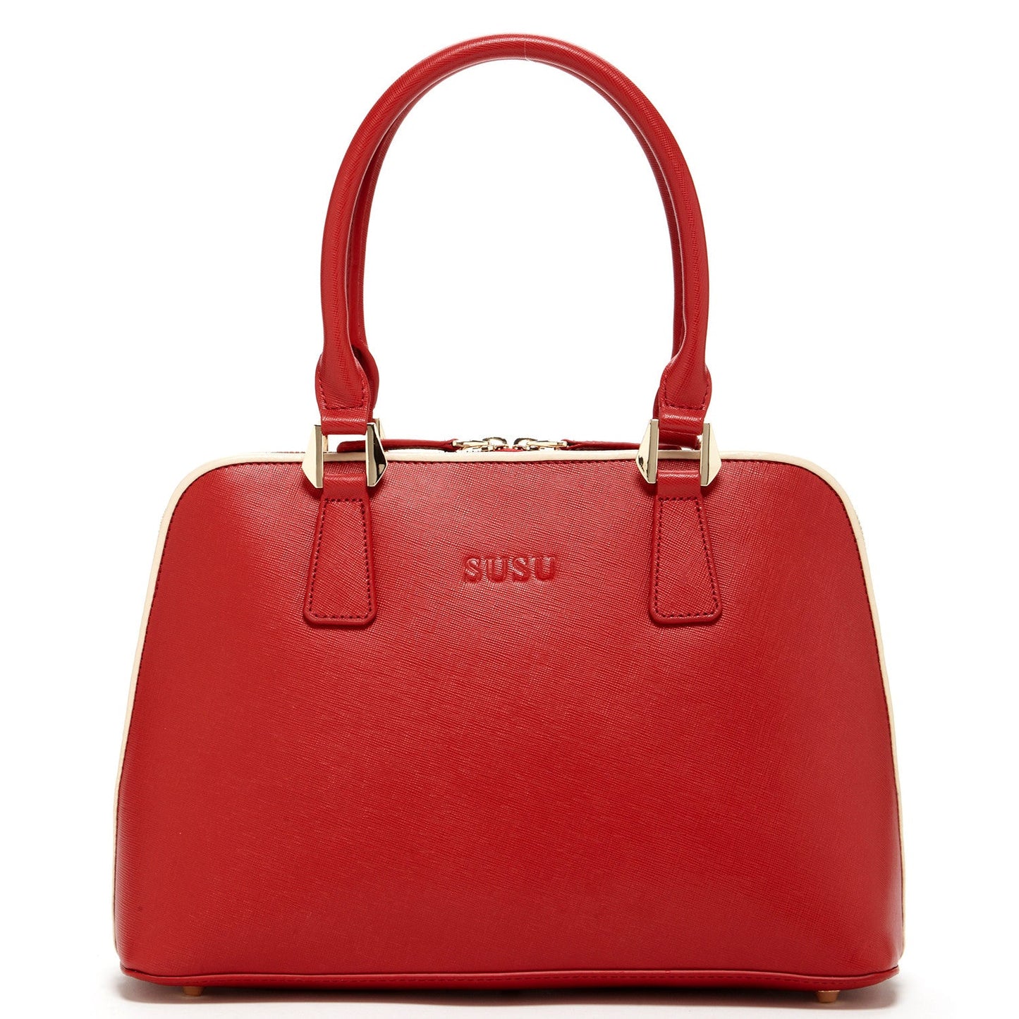 Melissa Red Saffiano Satchel