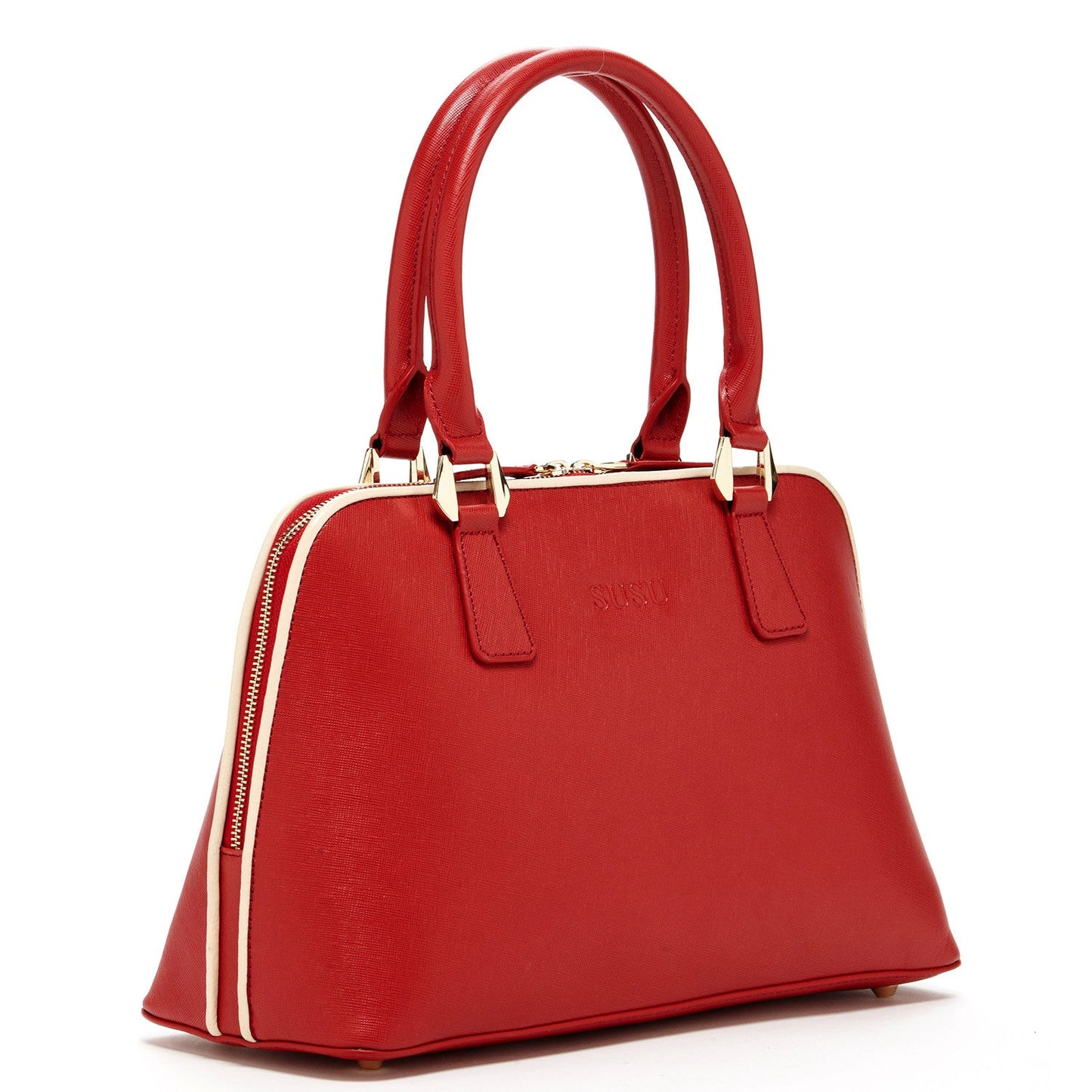 Melissa Red Saffiano Satchel