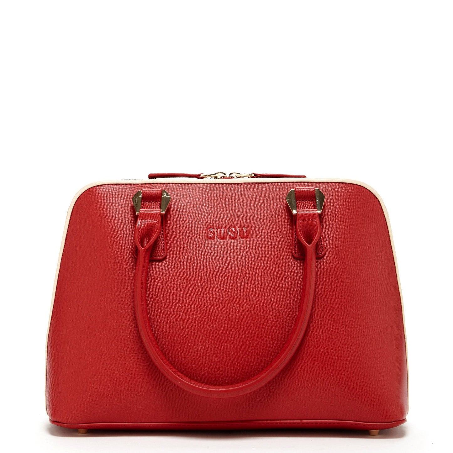 Melissa Red Saffiano Satchel