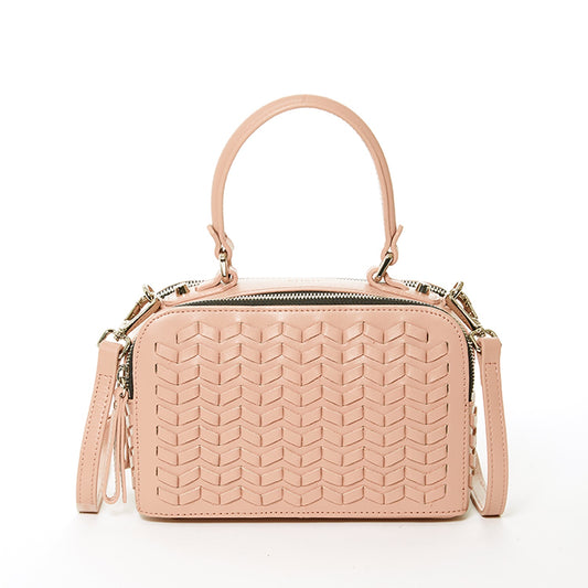 Kayla Pink Leather Crossbody Bag