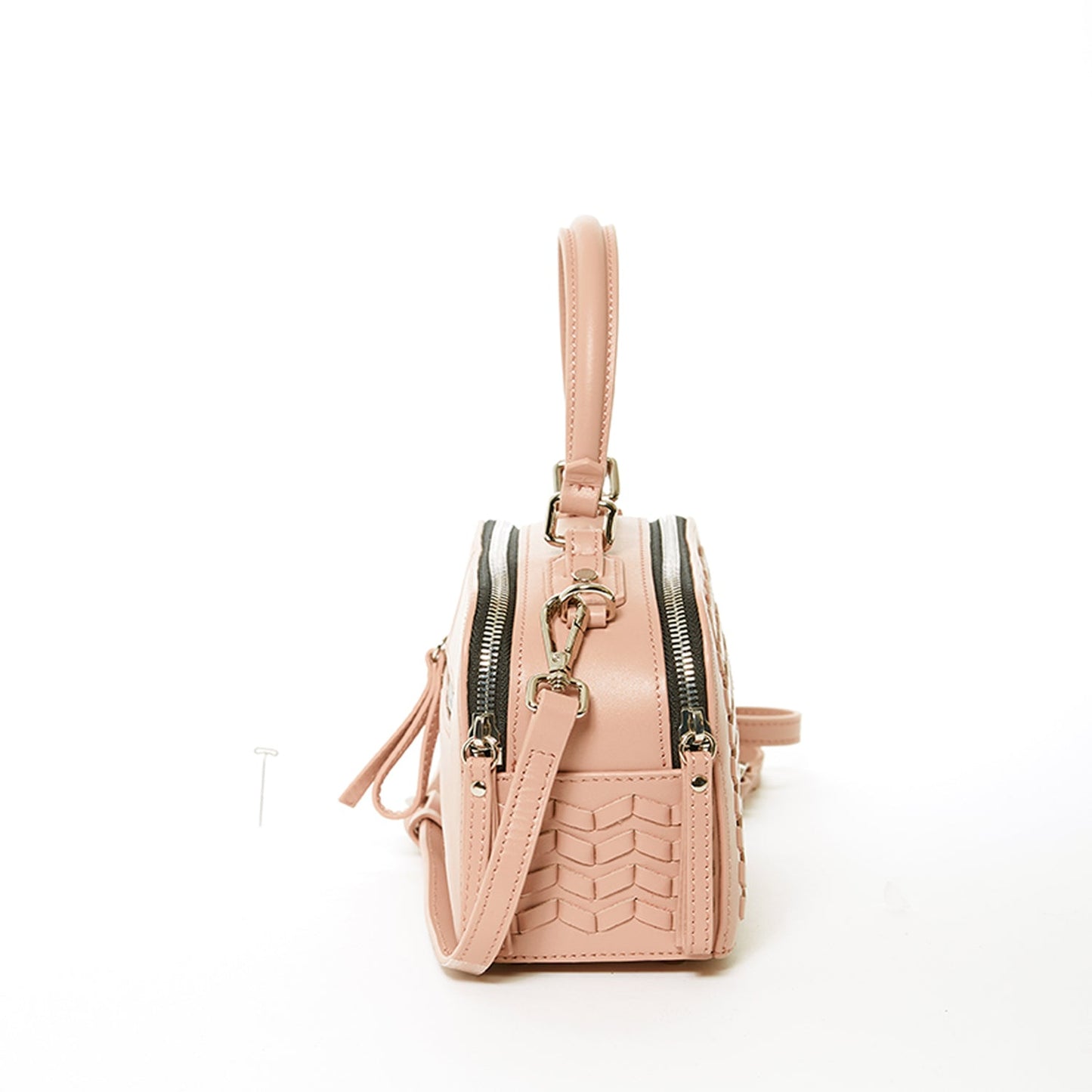 Kayla Pink Leather Crossbody Bag