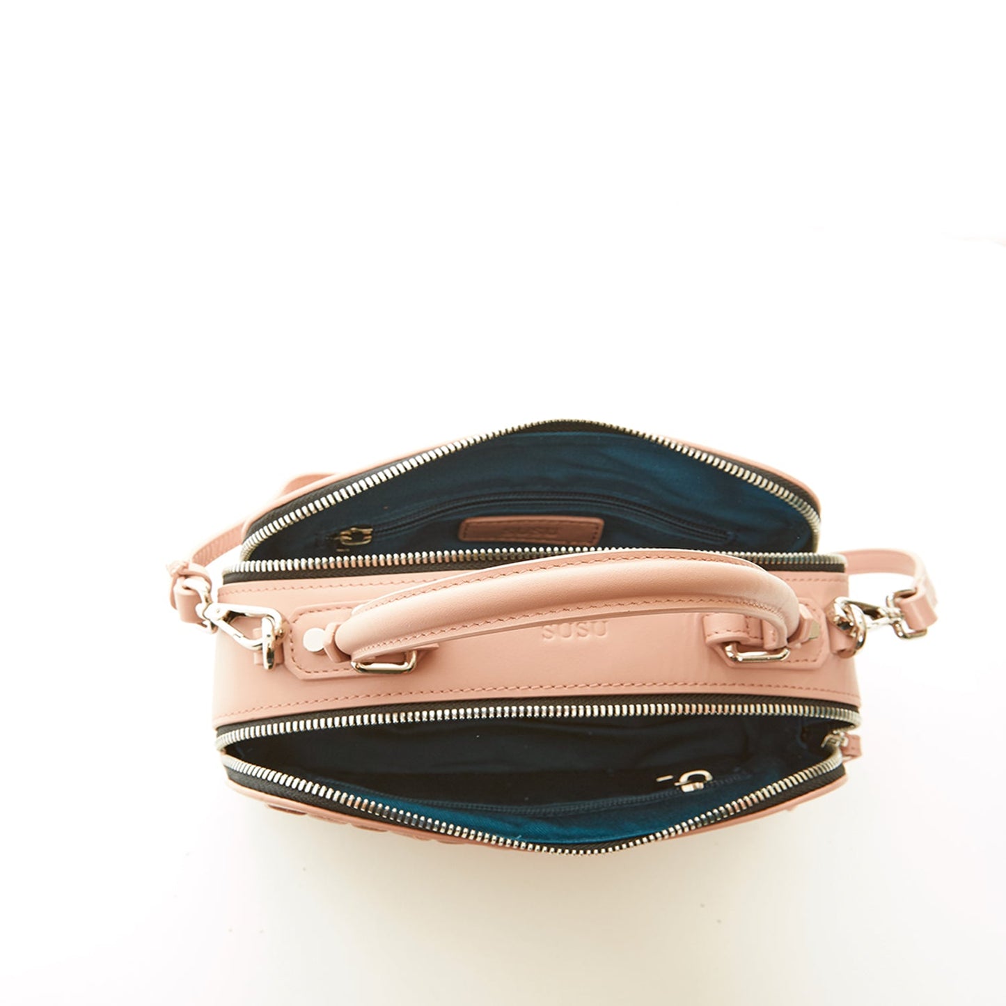 Kayla Pink Leather Crossbody Bag