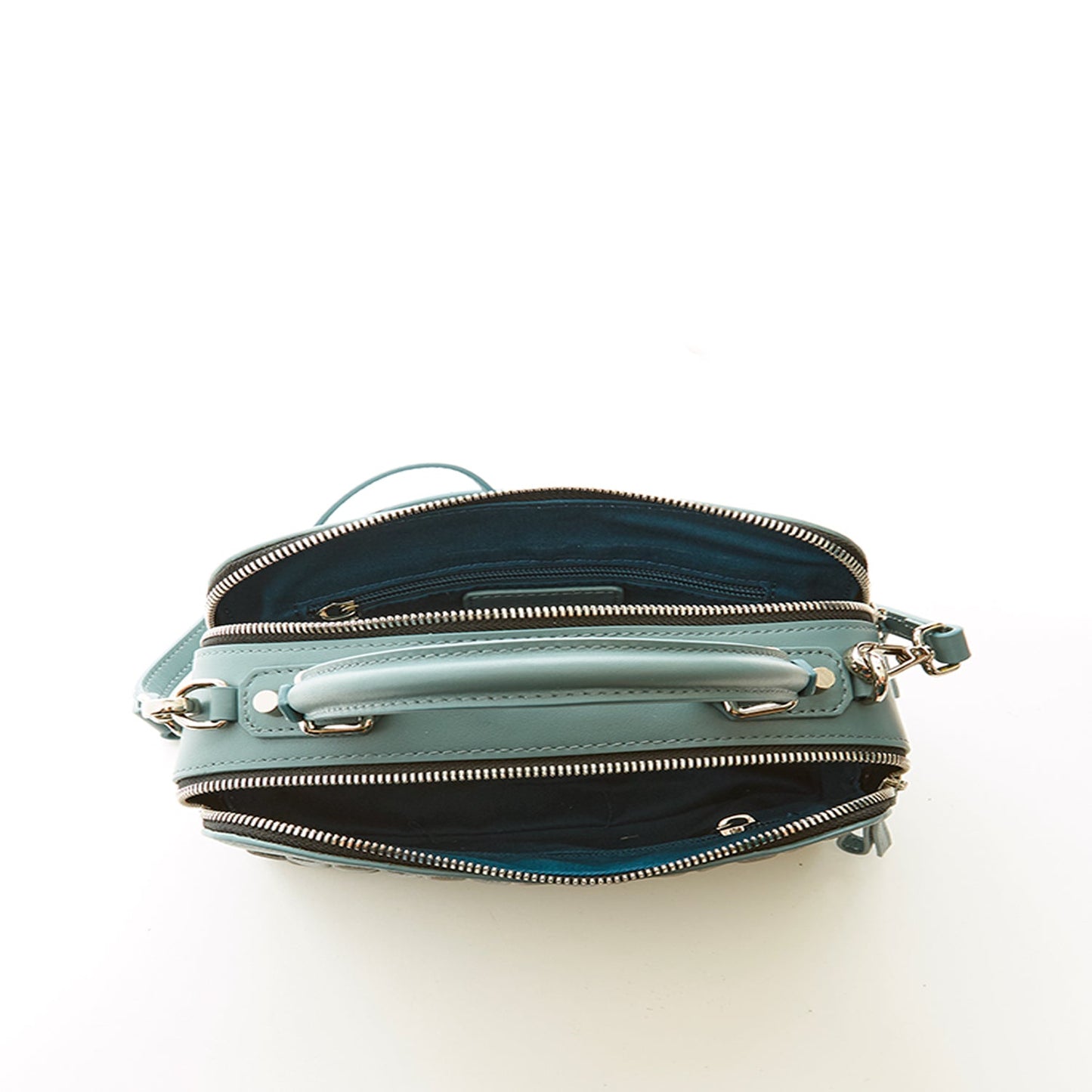 Kayla Blue Woven Leather Crossbody