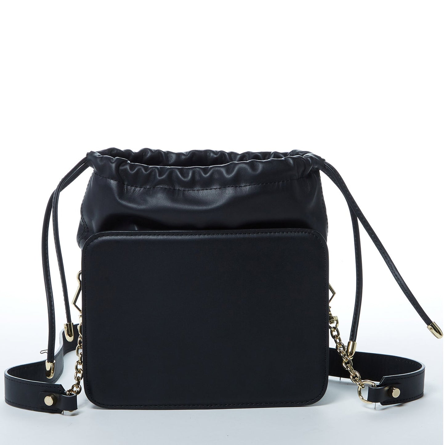 Patricia Black Snakeskin Leather Bucket Bag