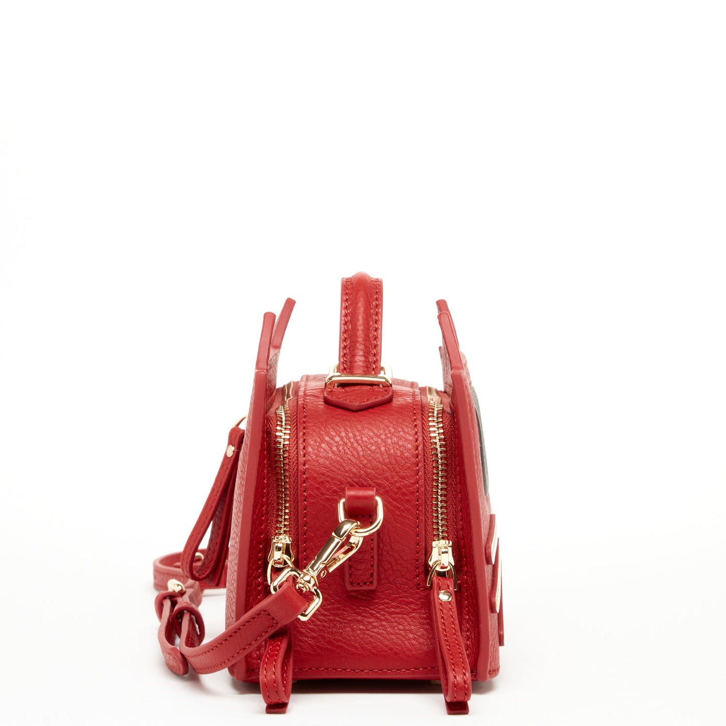 Red Leather Cat Crossbody Bag