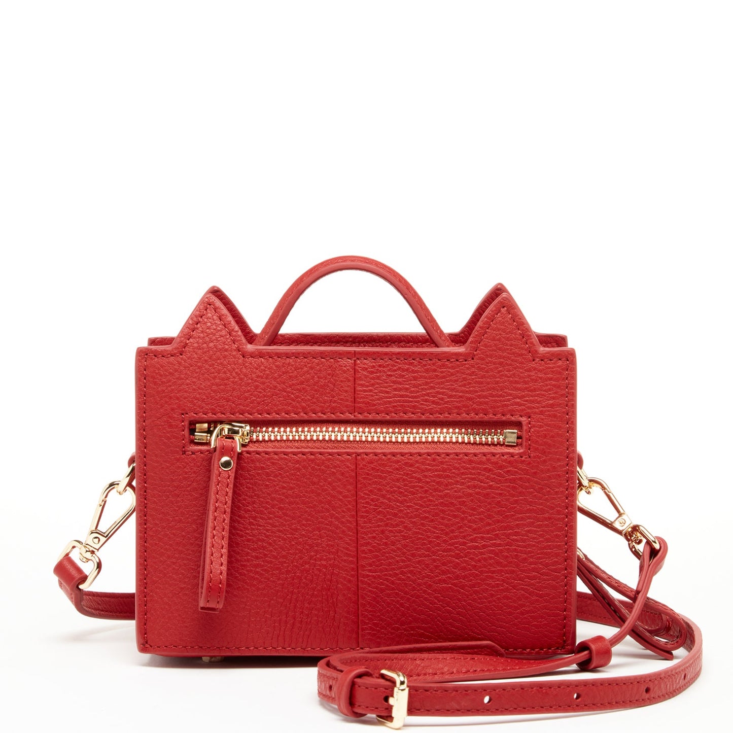 Red Leather Cat Crossbody Bag