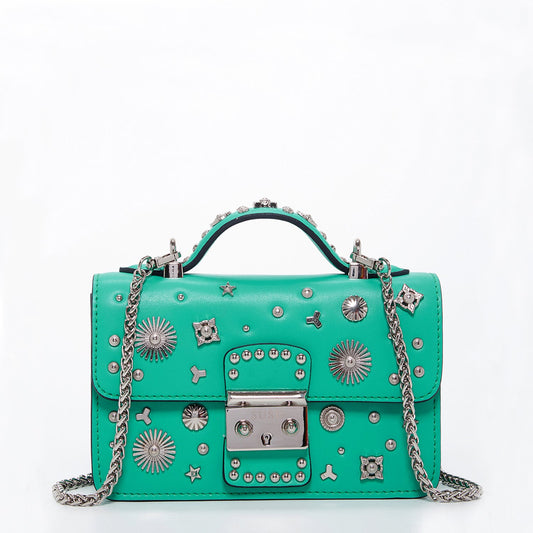 Hollywood Green Studded Purse