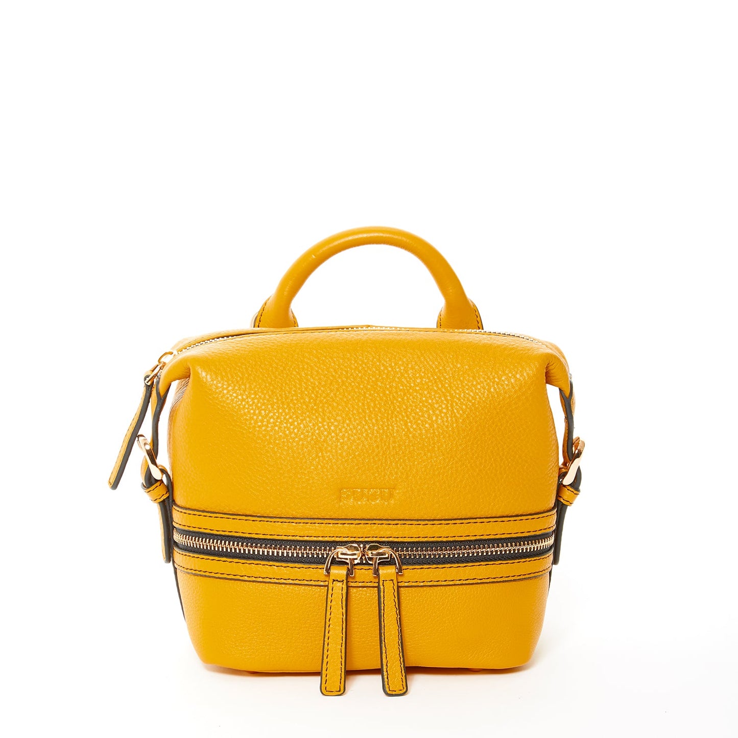 Ashley Yellow Mini Leather Backpack