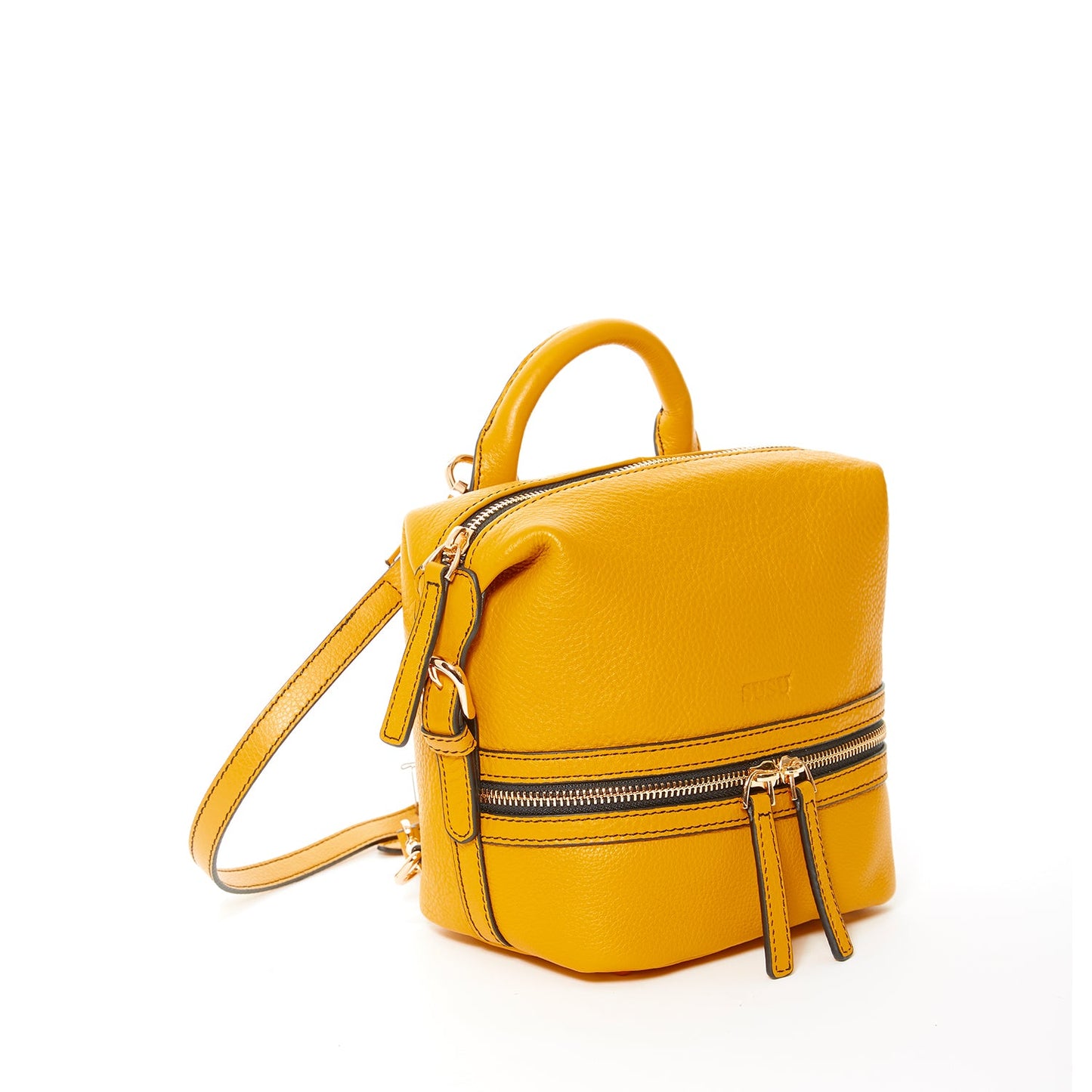 Ashley Yellow Mini Leather Backpack