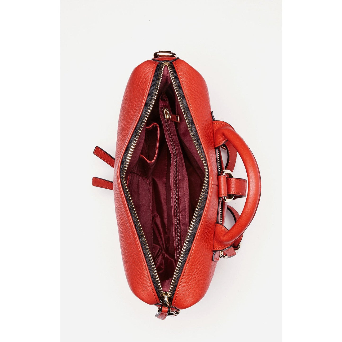 Ashley Red Leather Backpack