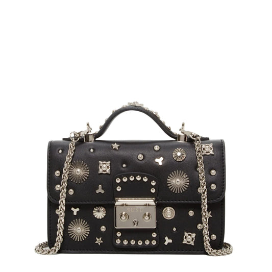 Hollywood Studded Black Crossbody