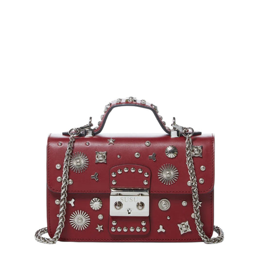 Hollywood Burgundy Studded Crossbody