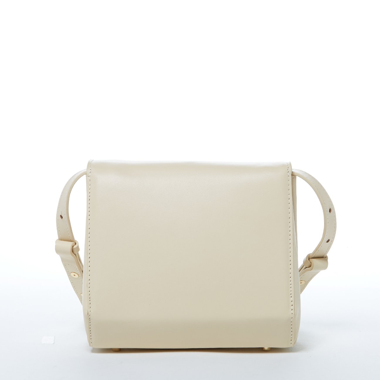 Elizabeth Off-White Leather Saddle Bag