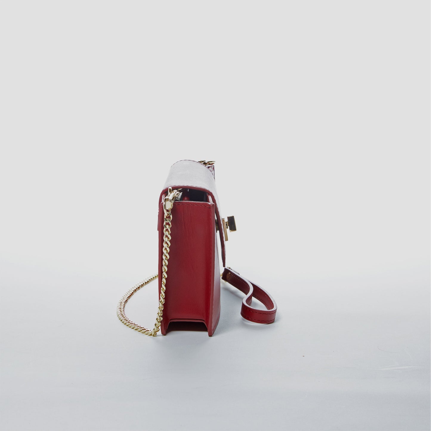 Mary Burgundy Leather Wristlet