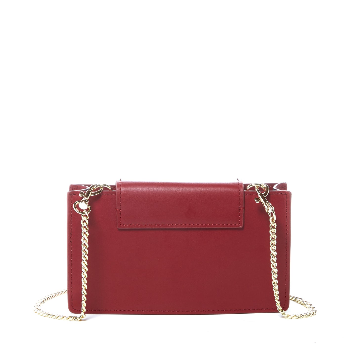 Mary Burgundy Leather Wristlet