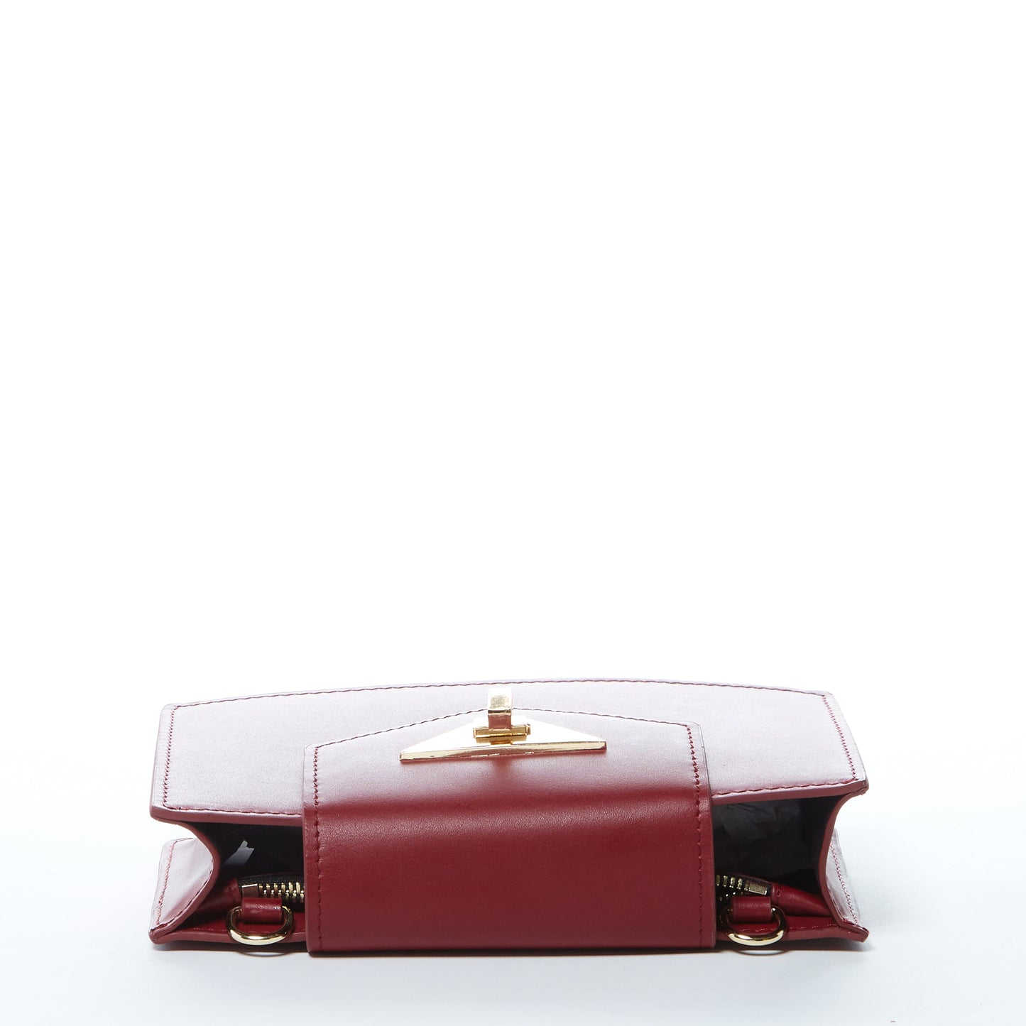 Mary Burgundy Leather Wristlet