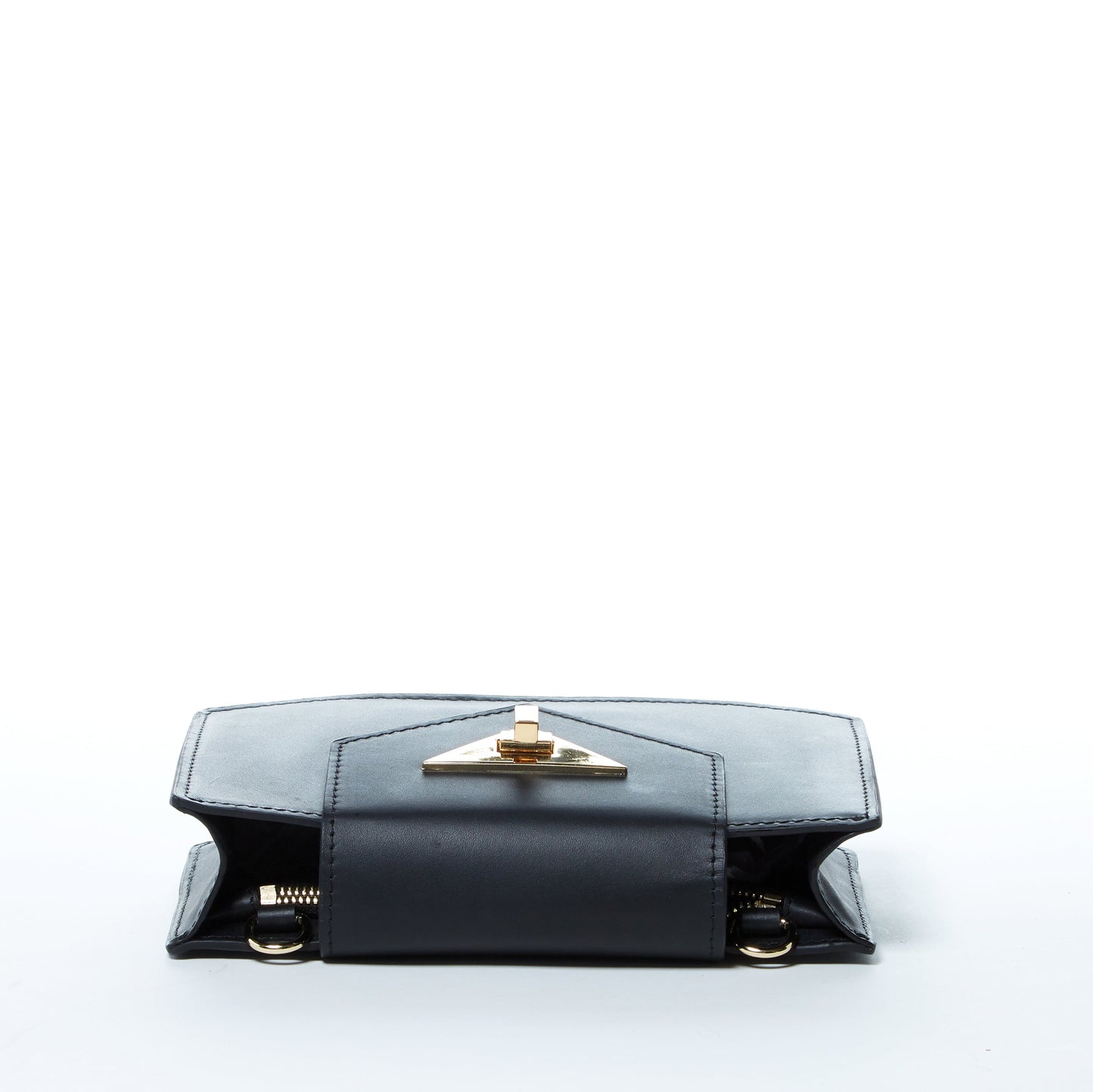 Mary Black Leather Small Wristlet