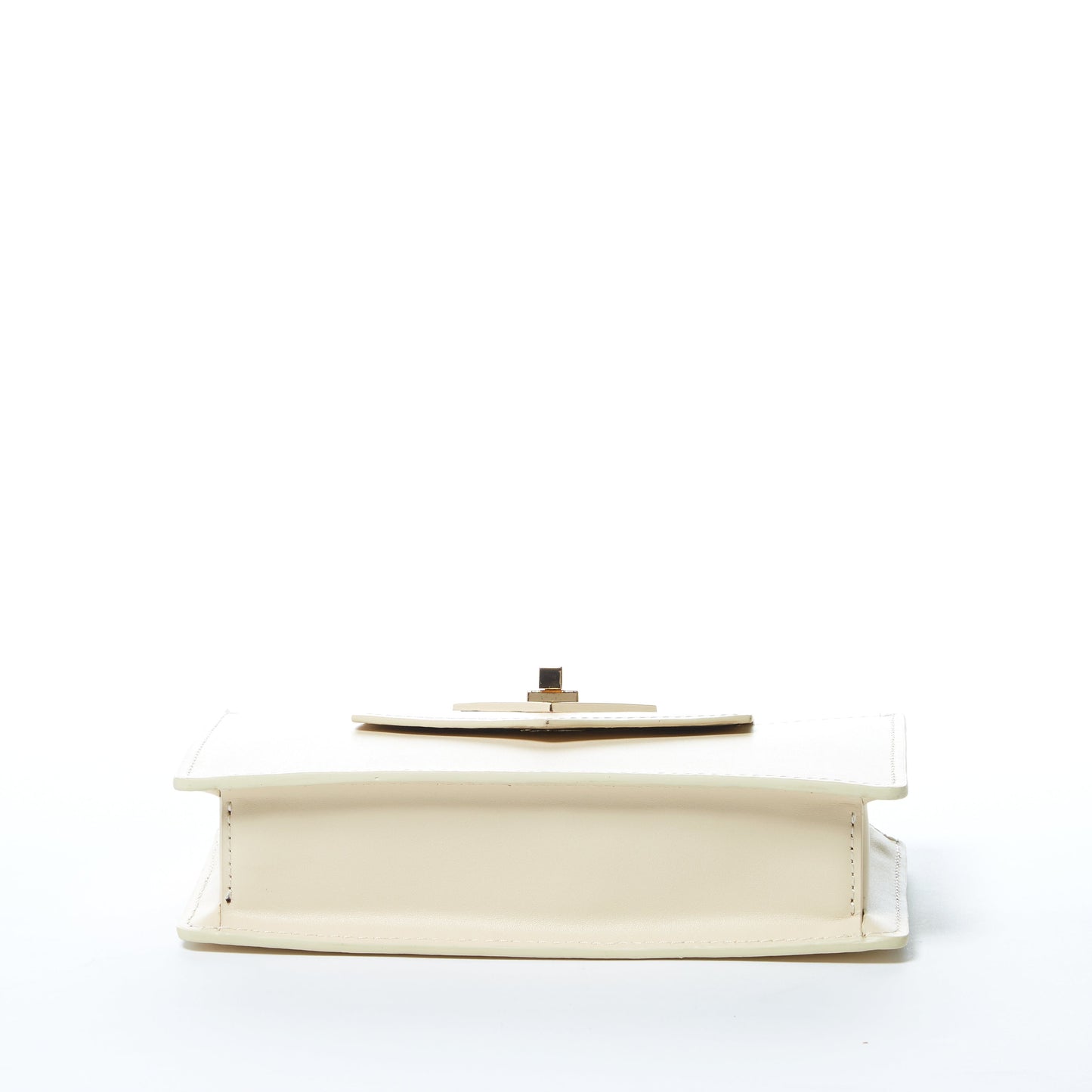 Mary Off-White Leather Mini Crossbody Wristlet