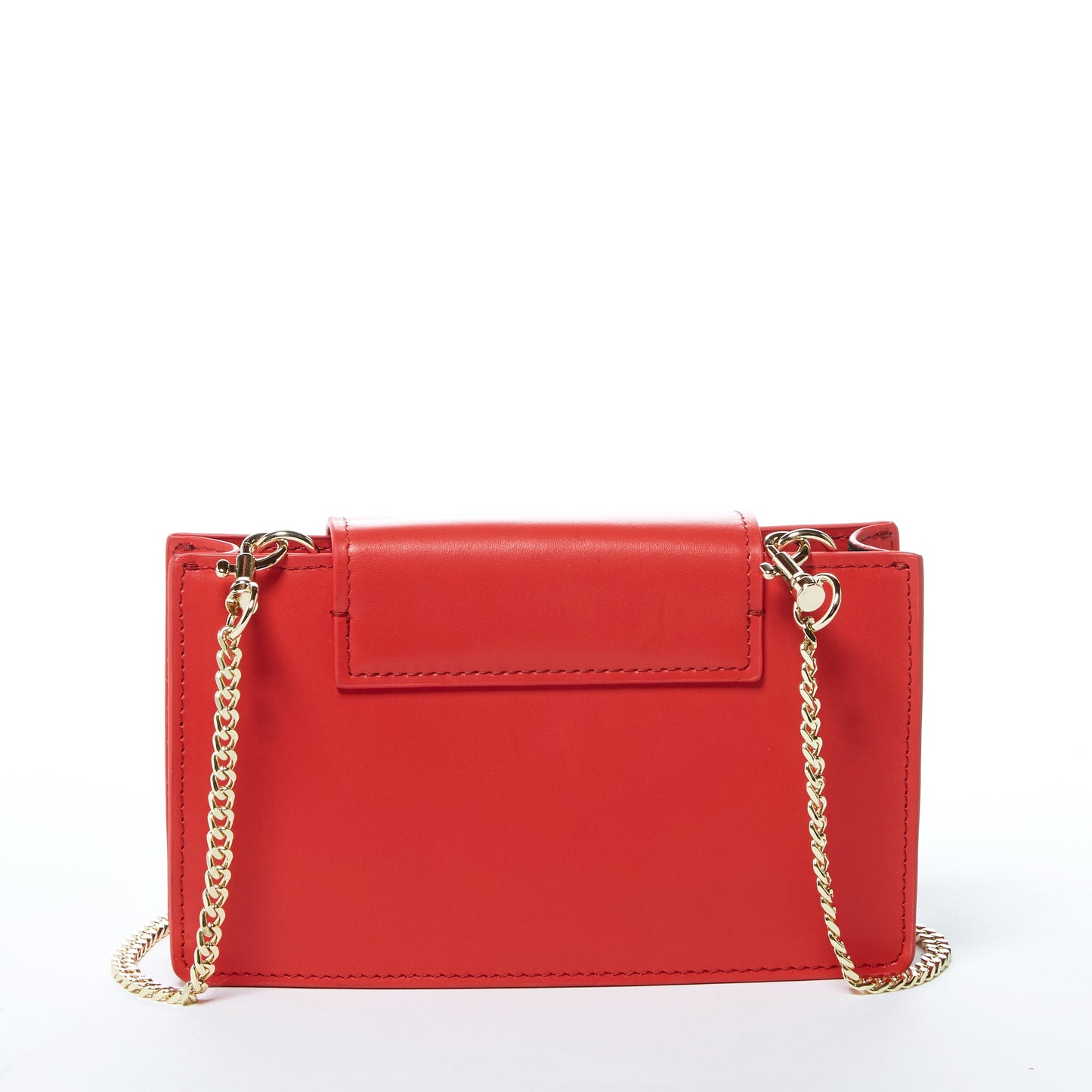 Mary Red Mini Leather Wristlet