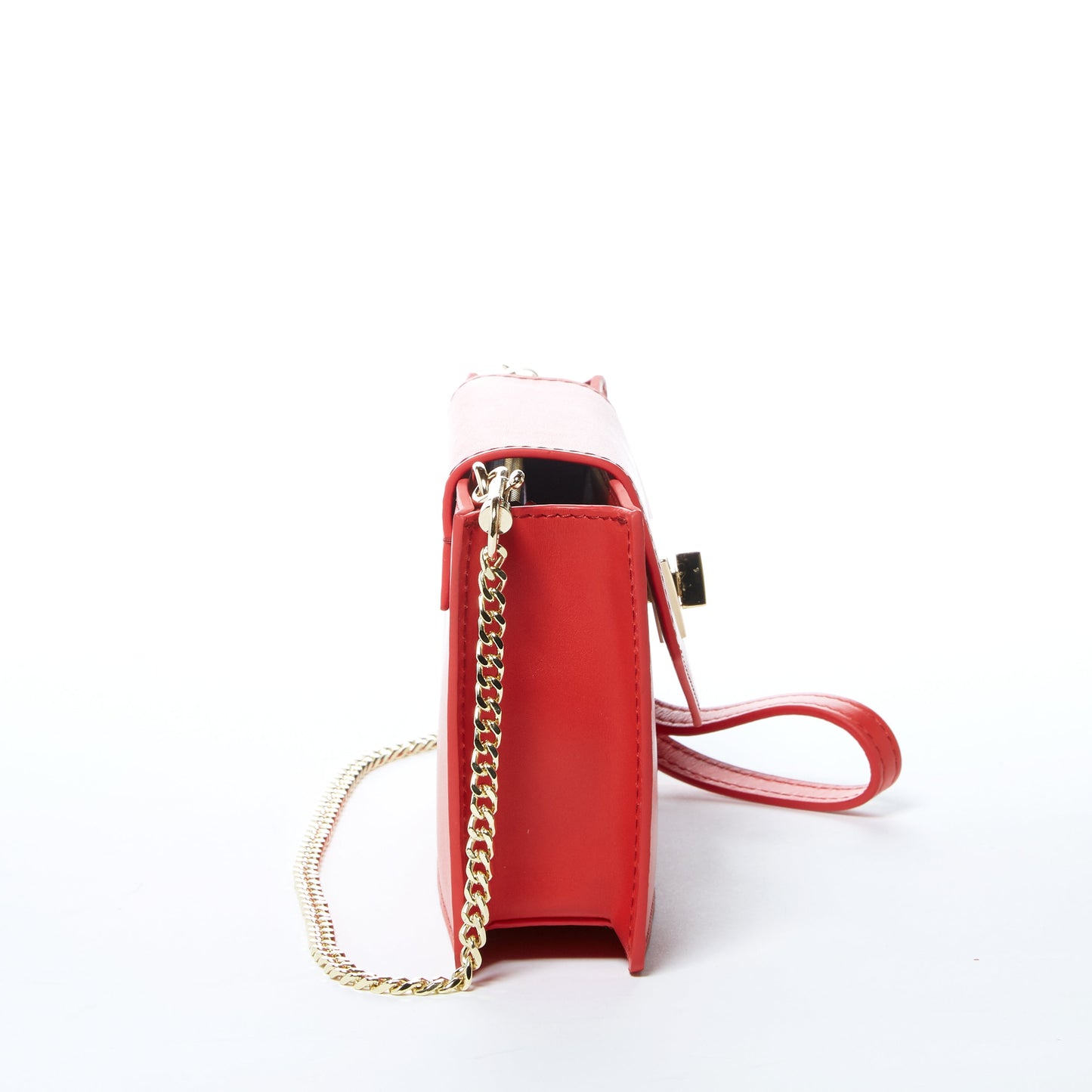 Mary Red Mini Leather Wristlet