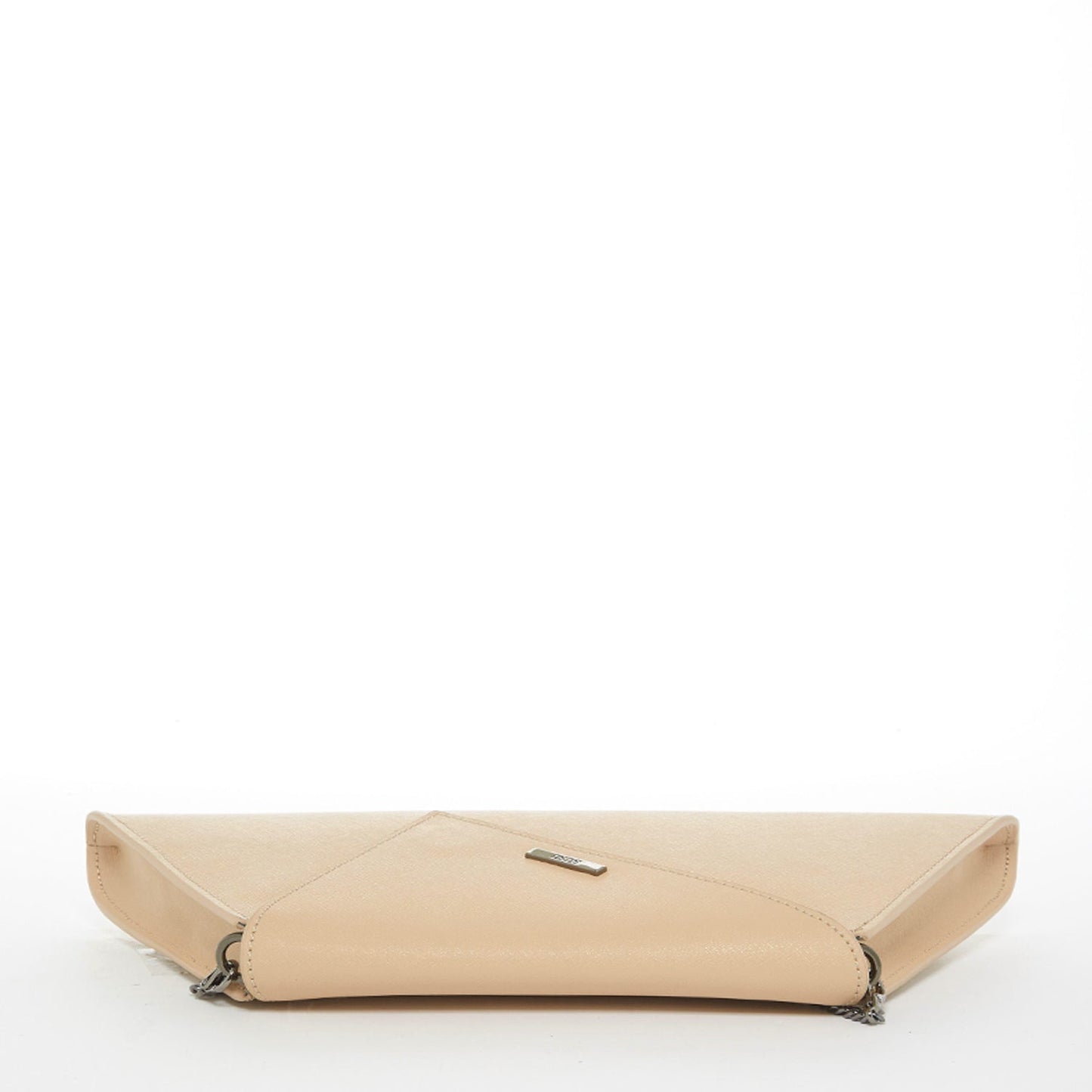 Angelica Nude Leather Clutch