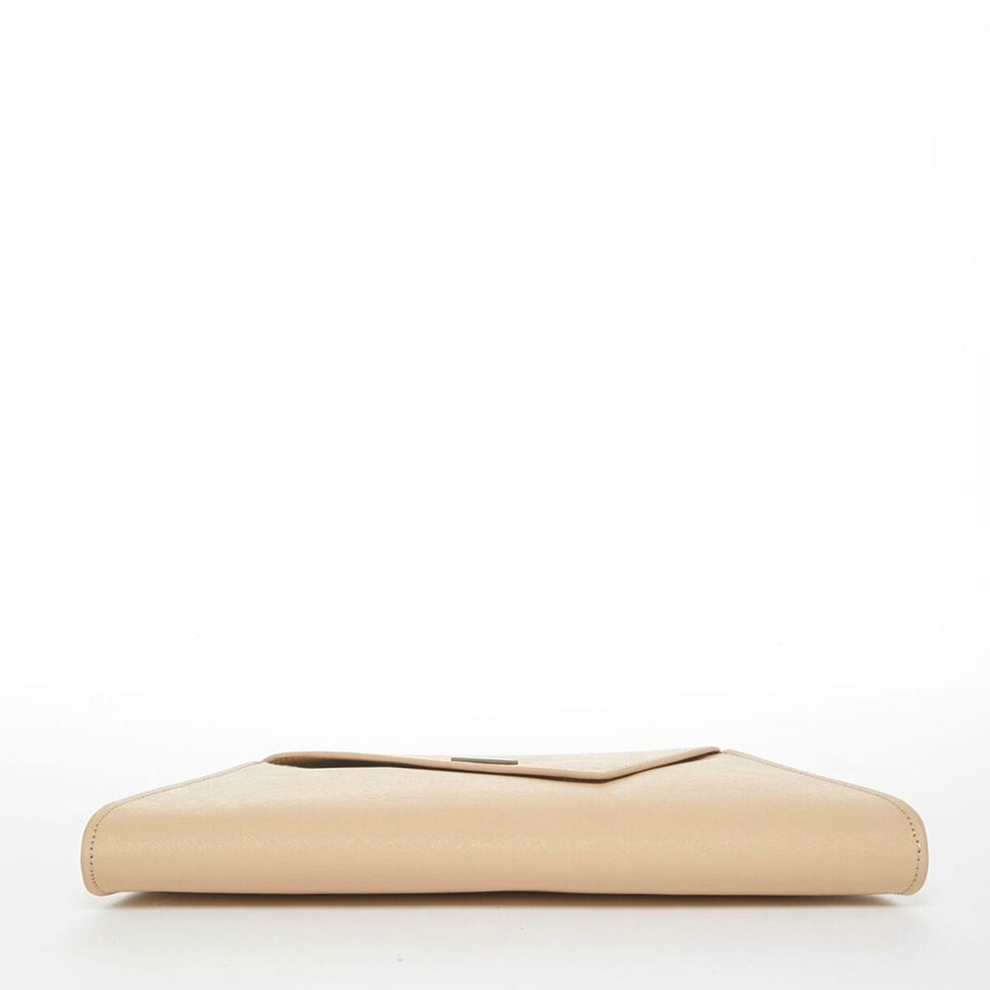 Angelica Nude Leather Clutch